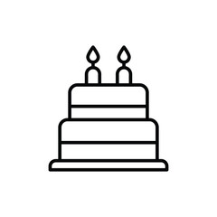 Cake icon vector stock illustration.