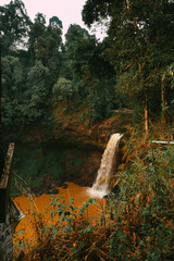 brown water waterfall, Pakse loop, Laos