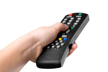 Hand Using a Remote Control