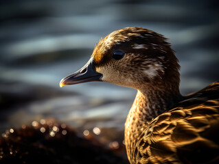 duck on the water