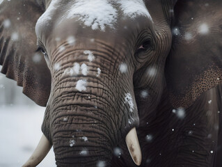 close up of an elephant in the nature