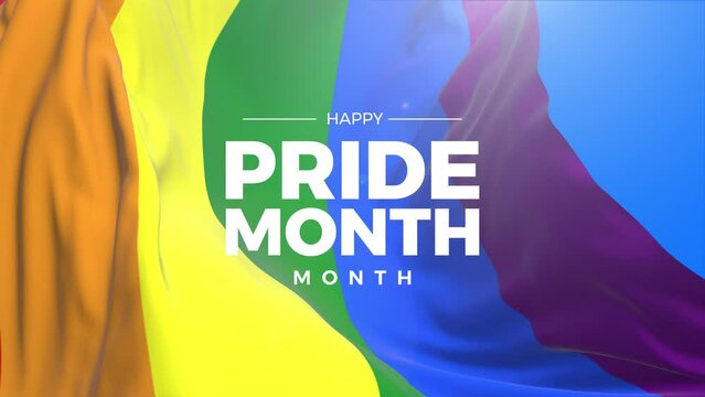 Rainbow waving flag. Pride Month Celebrate. Lgbt, lgbtq, lgbtqia, gay and lesbian pride background. Sexual and homosexual equality concept.