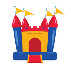 bounce house logo icon design vector flat isolated illustration