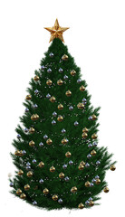 christmas tree isolated on transparent