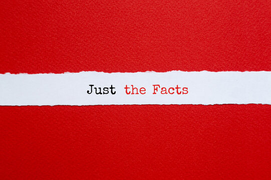 Just the facts - word concept on building blocks, text