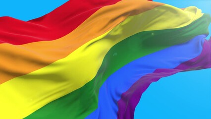 Rainbow waving flag. Pride Month Celebrate. Lgbt, lgbtq, lgbtqia, gay and lesbian pride background. Sexual and homosexual equality concept. - Powered by Adobe