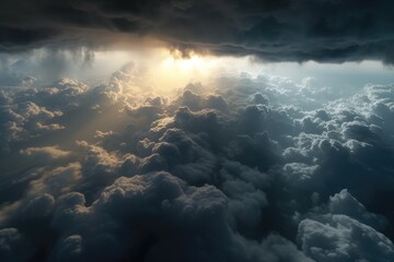 Cloudy sky generated by AI technology