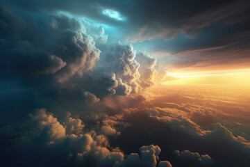 Cloudy sky generated by AI technology