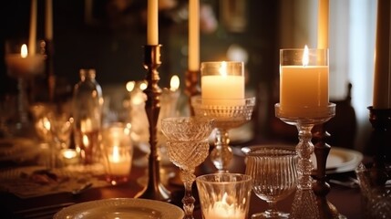Fototapeta na wymiar candles in a restaurant HD 8K wallpaper Stock Photography Photo Image