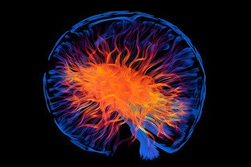 brain and nerve cells electrical pulses Neurons electrical pulses. Interconnected neurons with electrical pulses