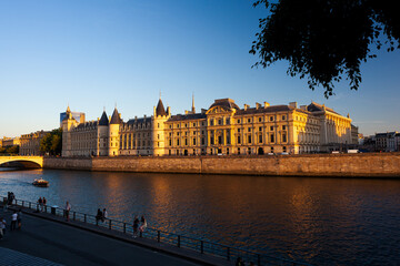 River Seine and the Conciergerie in Paris, France