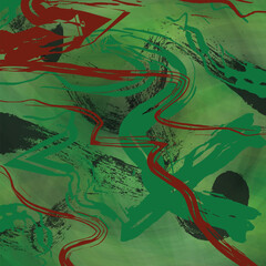 natural green pattern like army armor in the tropics