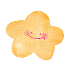 Yellow stars glossy colors. Vector illustration