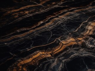 Marble stone texture background with elements of semi-precious stones and gold created with Generative AI technology.