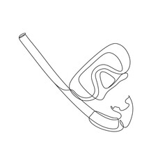Vector underwater mask line art