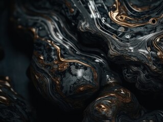 Marble stone texture background with elements of semi-precious stones and gold created with Generative AI technology.