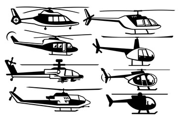 Helicopter SVG, Army Military SVG, Helicopter icon, Helicopter Clipart Bundle, Helicopter Cutting File	