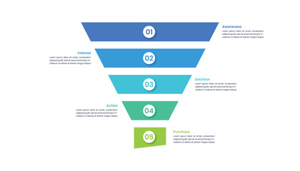 Sale funnel infographic design template