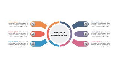 Business infographic template for presentation
