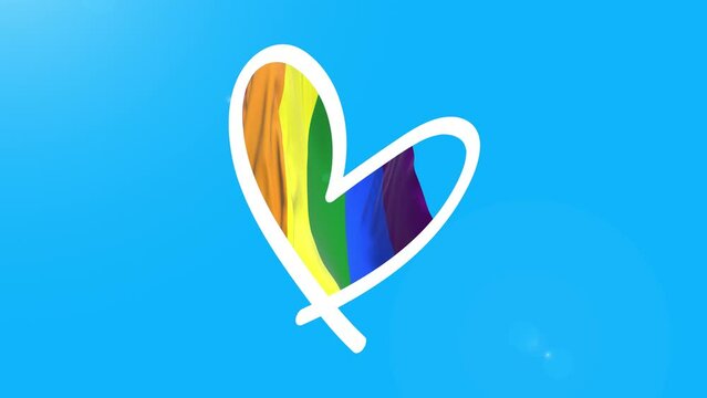 Rainbow waving flag. Pride Month Celebrate. Lgbt, lgbtq, lgbtqia, gay and lesbian pride background. Sexual and homosexual equality concept.