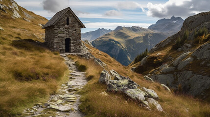 igreja no alto das montanhas 