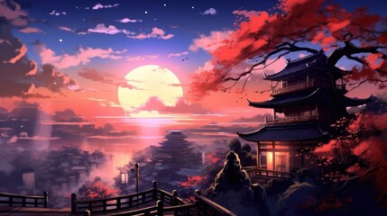 Fototapeta premium Anime Style Fantasy Art