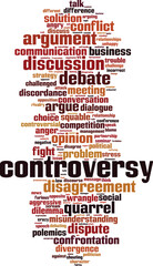 Obraz premium Controversy word cloud