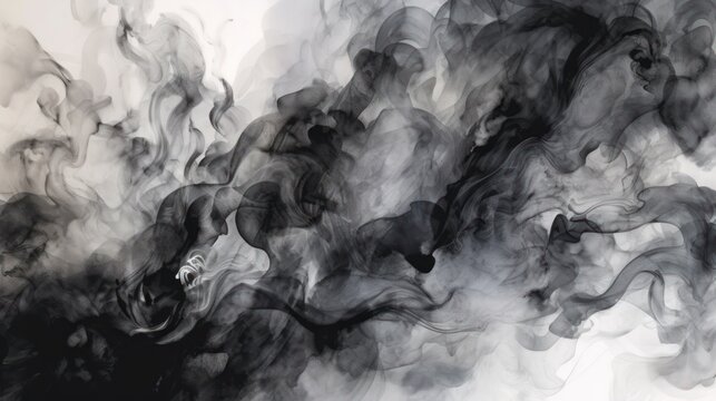 black and white smoke background HD 8K wallpaper Stock Photography Photo Image