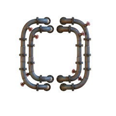 Heat Pipes 3D Alphabet or PNG Letters