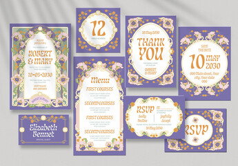 Purple Elegant Art Nouveau Wedding Suite