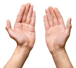 Open Hands directed palms up