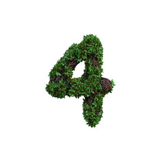 Jungle Forest 3D Alphabet or PNG Letters