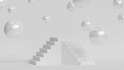 Geometric abstraction for background. 3D rendering.