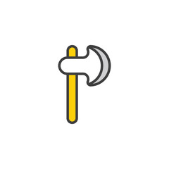 Axe icon design with white background stock illustration