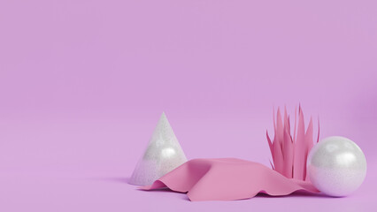 Fototapeta premium Geometric abstraction for background. 3D rendering.