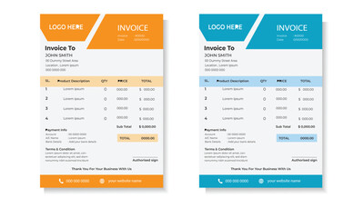 Simple Invoice design Template 