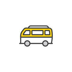 Van icon design with white background stock illustration