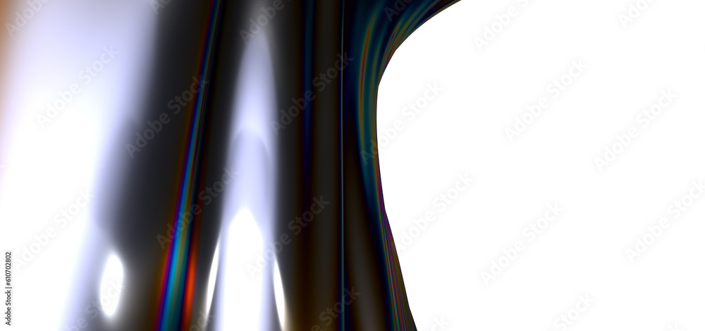 Poster color fusion: where chromatic elements create a 3d masterpiece