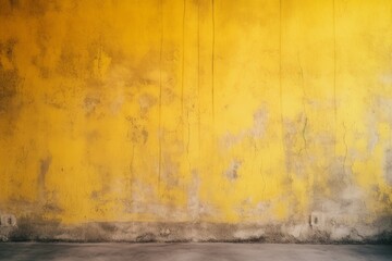 Obraz premium Old yellow wall texture. Abstract background for design with copy space. Generative ai
