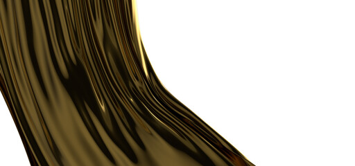 Abstract background with gold line wave. Luxury style. Tech pattern