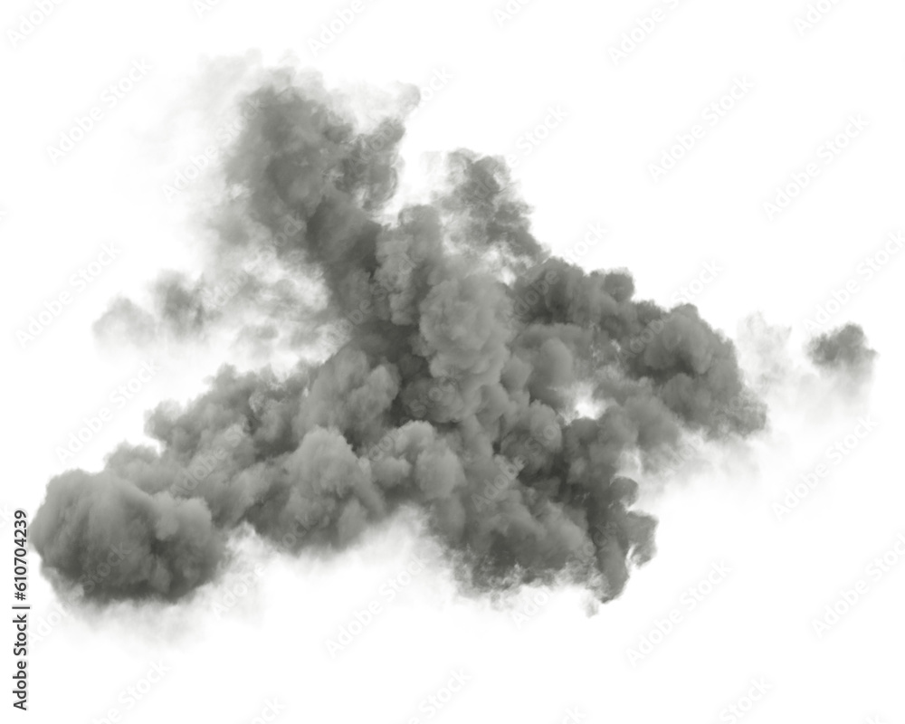 Aufkleber overcast rain darkness cloud on transparent backgrounds 3d render png file