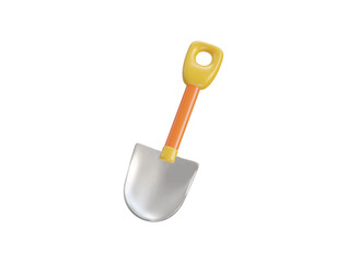 Vector 3d shovel vector icon illustration for farming