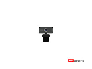 Vector illustrations web Cam. Isometric CCTV elements Security and technology concept - webcam Vector illustration isolated on white background CCTV camera icons.