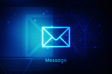 Fototapeta premium 2d illustration abstract envelope background 