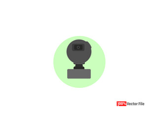  Vector illustrations web Cam. Isometric CCTV elements Security and technology concept - webcam Vector illustration isolated on white background CCTV camera icons.