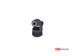  Vector illustrations web Cam. Isometric CCTV elements Security and technology concept - webcam Vector illustration isolated on white background CCTV camera icons.