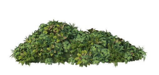 Naklejka premium Small garden with multiple plants on transparent background