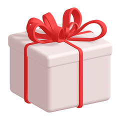 red gift box with ribbon