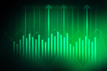 2d rendering Stock market online business concept. business Graph 