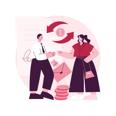 Business-to-business sales abstract concept vector illustration. B2B sales method, marketing trend, business-to-business commerce, market prospecting, supplies signing contract abstract metaphor.